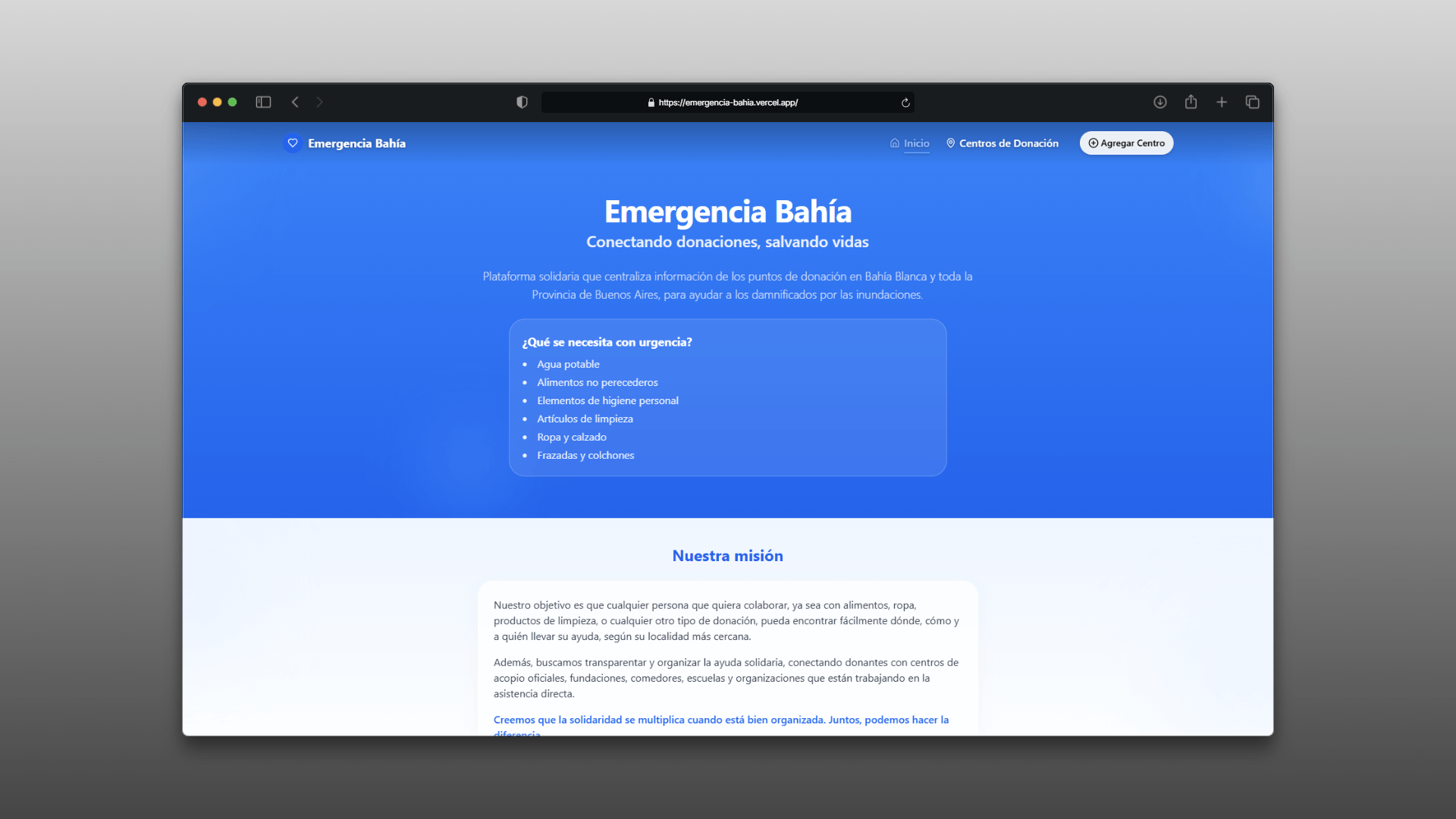 Emergencia Bahía